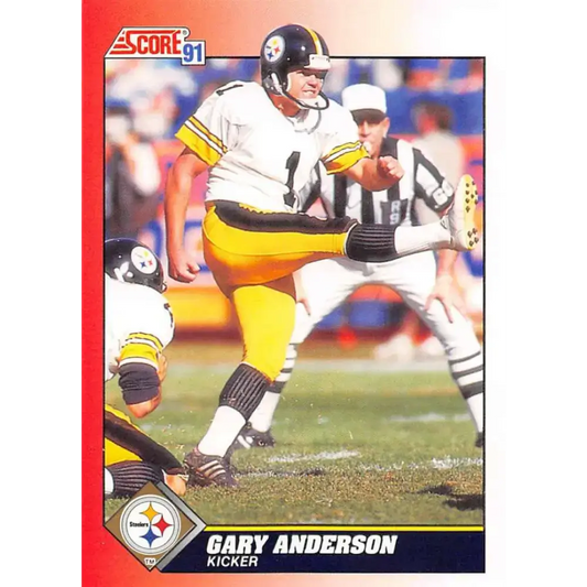 1991 Score #121 Gary Anderson EX Excellent Pittsburgh Steelers Football Card - Football Card Single