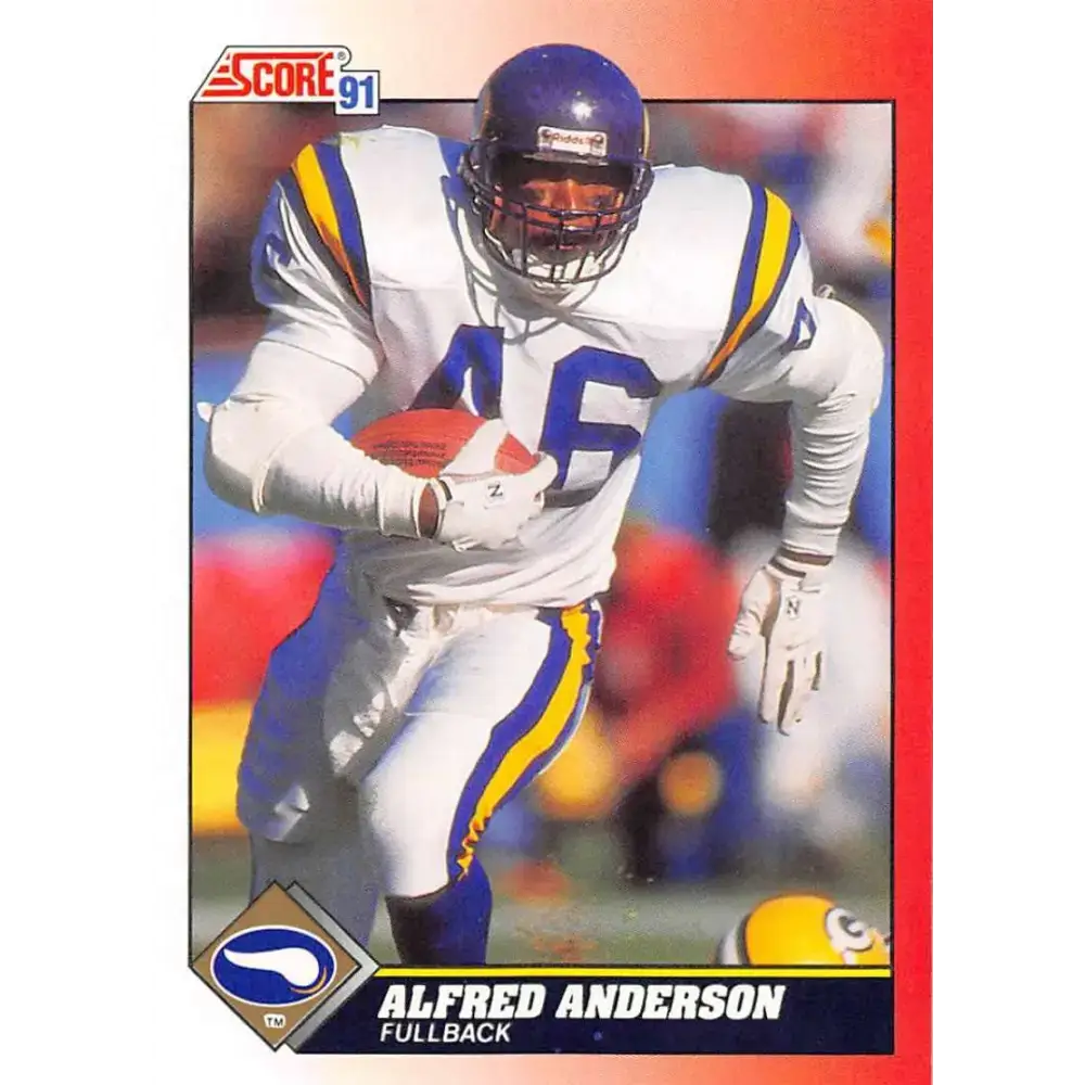 1991 Score #123 Alfred Anderson EX Excellent Minnesota Vikings Football Card - Football Card Single