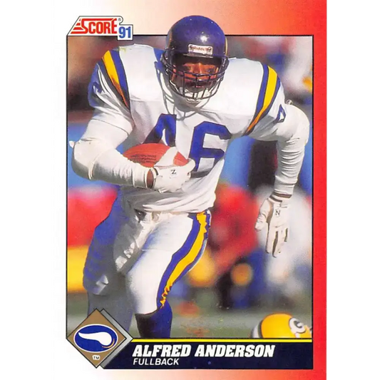 1991 Score #123 Alfred Anderson EX Excellent Minnesota Vikings Football Card - Football Card Single