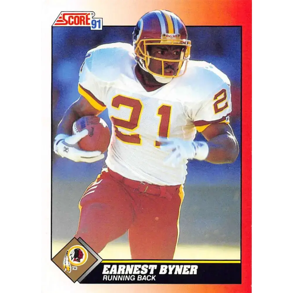 1991 Score #125 Earnest Byner EX Excellent Washington Redskins Football Card - Football Card Single