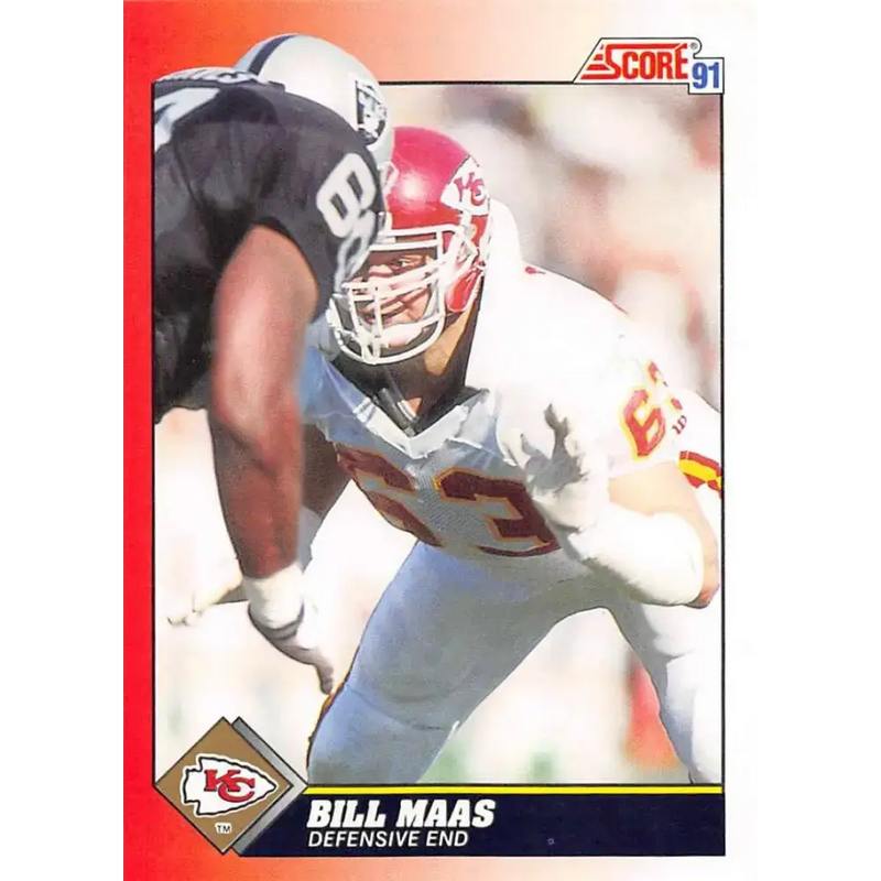 1991 Score #126 Bill Maas EX Excellent Kansas City Chiefs Football Card - Football Card Single