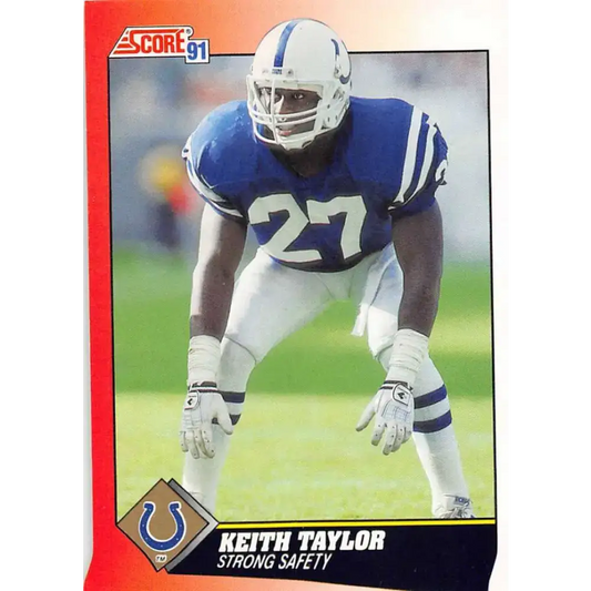 1991 Score #127 Keith Taylor EX Excellent Indianapolis Colts Football Card - Football Card Single