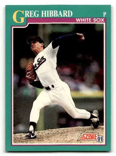 1991 Score #128 Greg Hibbard Chicago White Sox Baseball Cards EX/NM ID:57510 - Baseball Card Single