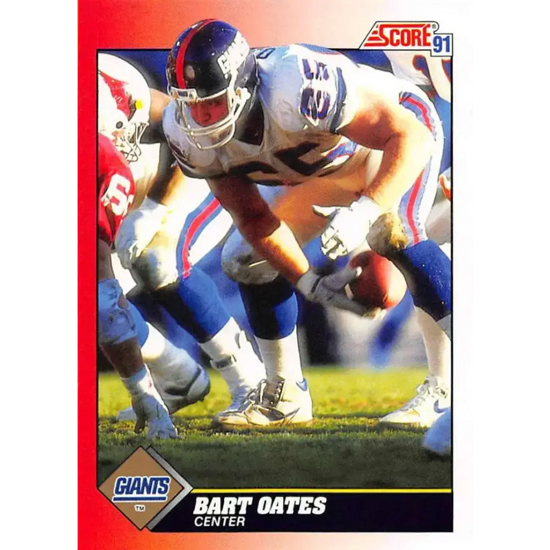 1991 Score #130 Bart Oates EX Excellent New York Giants Football Card - Football Card Single