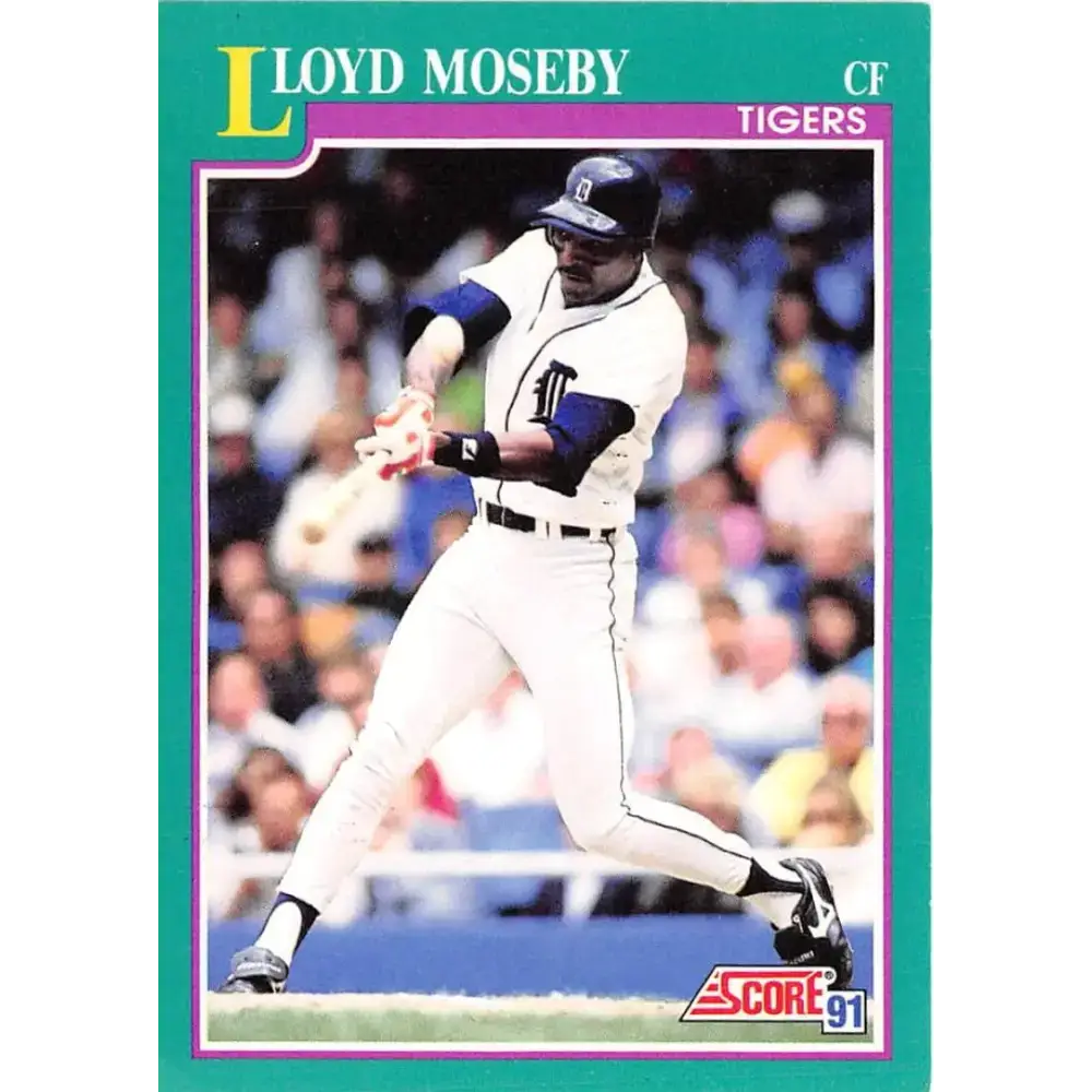 1991 Score #133 Lloyd Moseby NM-MT Detroit Tigers Baseball Card - Baseball Card Single