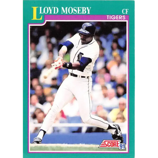 1991 Score #133 Lloyd Moseby NM-MT Detroit Tigers Baseball Card - Baseball Card Single