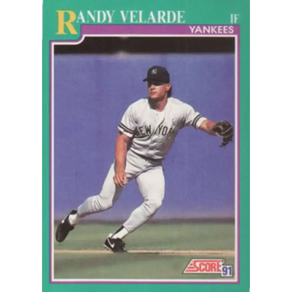 1991 Score #134 Randy Velarde NM-MT New York Yankees Baseball Card - Baseball Card Single