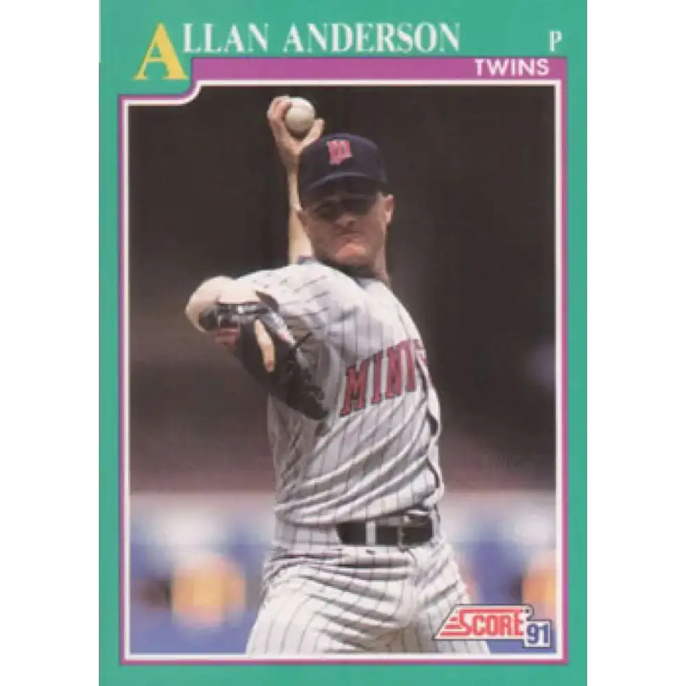 1991 Score #135 Allan Anderson NM-MT Minnesota Twins Baseball Card - Baseball Card Single