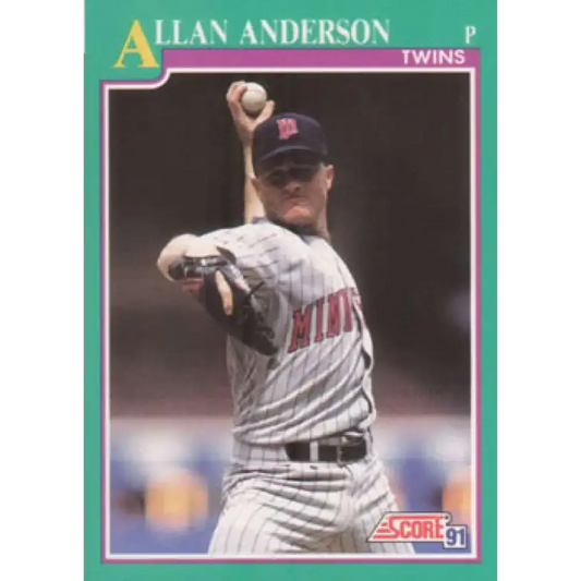 1991 Score #135 Allan Anderson NM-MT Minnesota Twins Baseball Card - Baseball Card Single