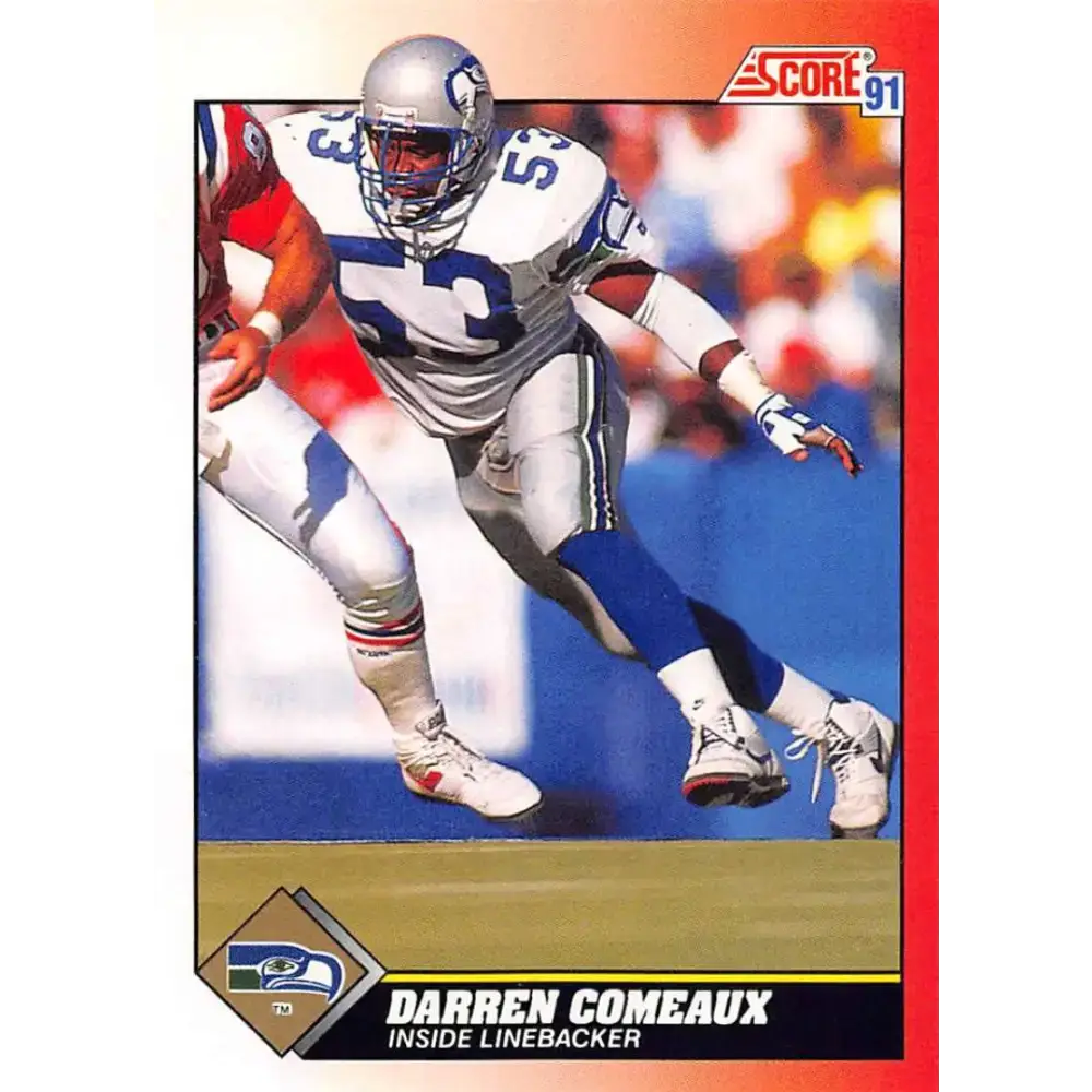 1991 Score #136 Darren Comeaux EX Excellent Seattle Seahawks Football Card - Football Card Single