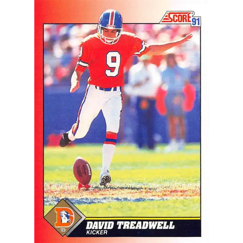 1991 Score #139 David Treadwell EX Excellent Denver Broncos Football Card - Football Card Single