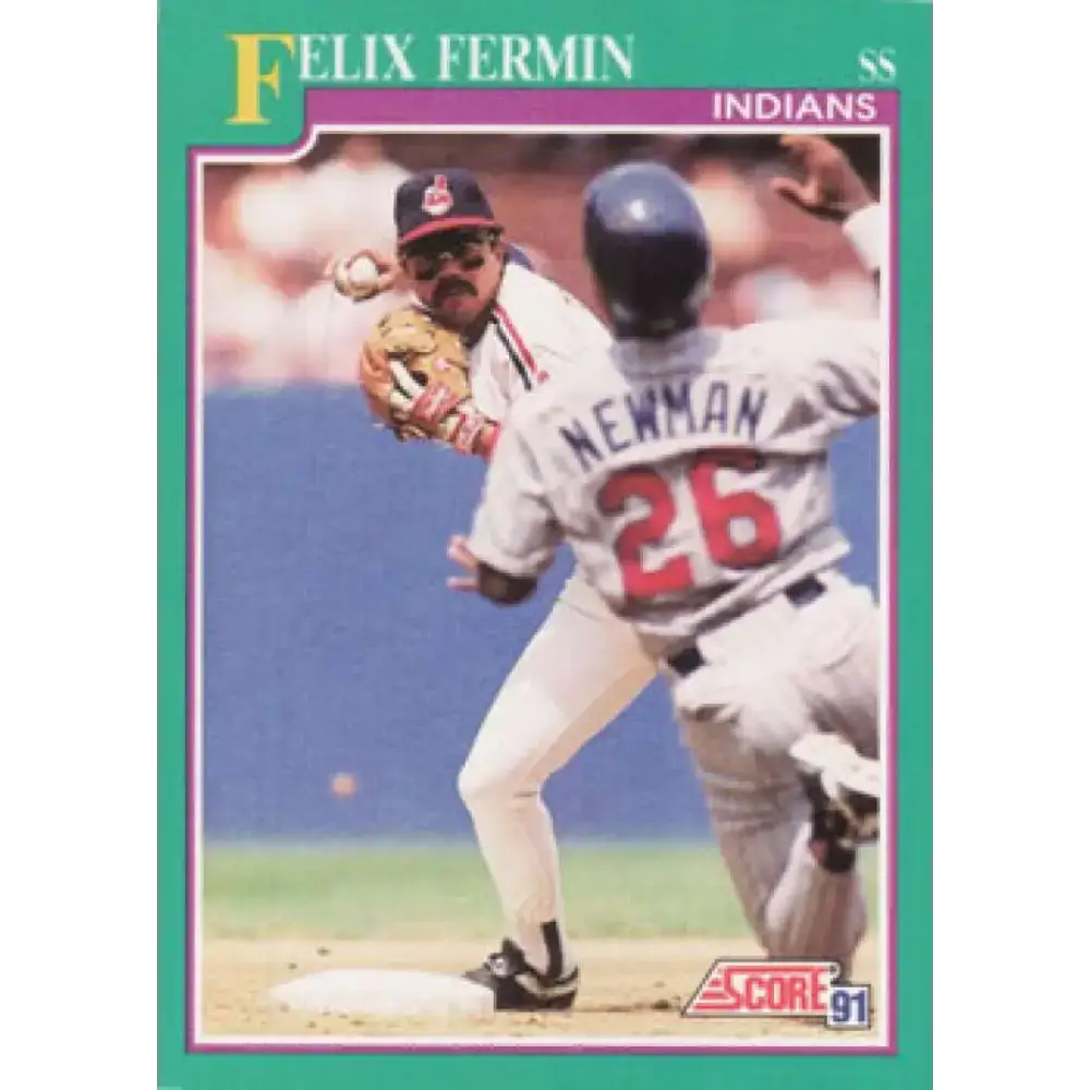 1991 Score #139 Felix Fermin NM-MT Cleveland Indians Baseball Card - Baseball Card Single