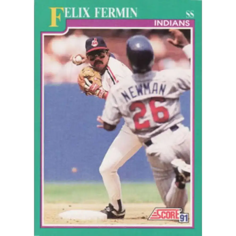 1991 Score #139 Felix Fermin NM-MT Cleveland Indians Baseball Card - Baseball Card Single