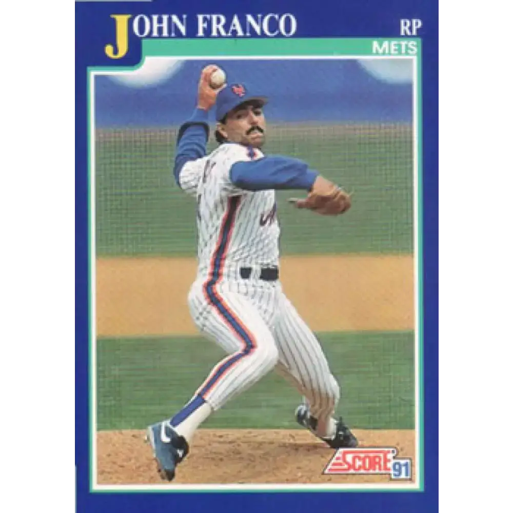 1991 Score #14 John Franco NM-MT New York Mets Baseball Card - Baseball Card Single