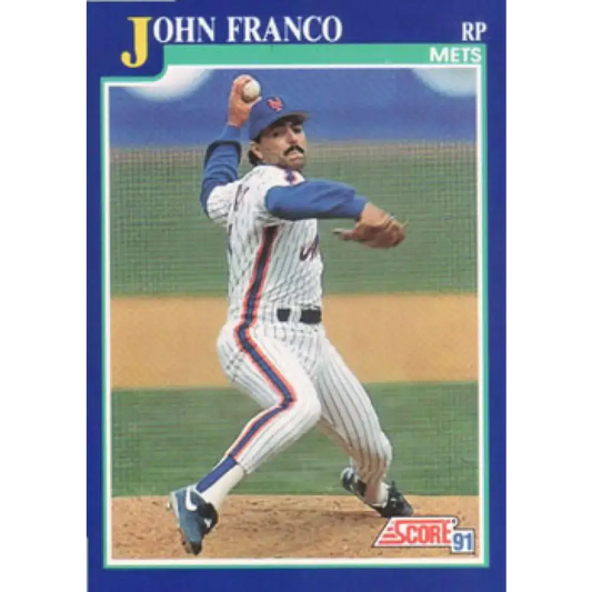 1991 Score #14 John Franco NM-MT New York Mets Baseball Card - Baseball Card Single