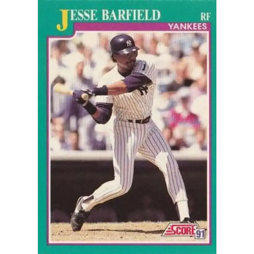 1991 Score #148 Jesse Barfield NM-MT New York Yankees Baseball Card - Baseball Card Single
