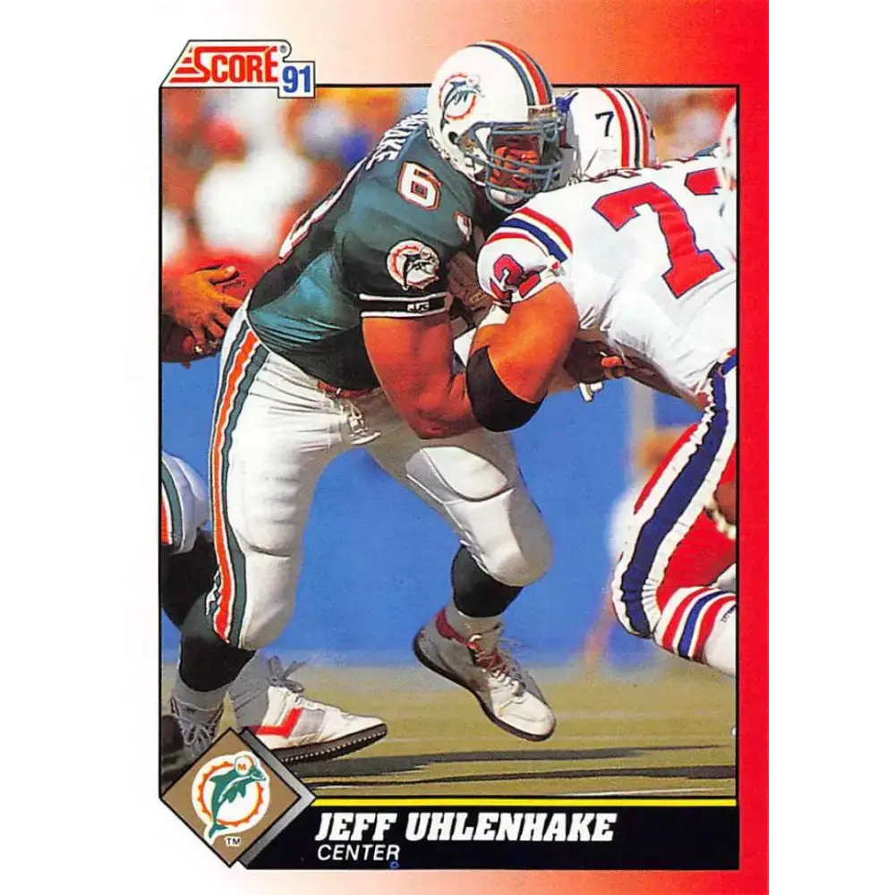 1991 Score #149 Jeff Uhlenhake EX Excellent Miami Dolphins Football Card - Football Card Single