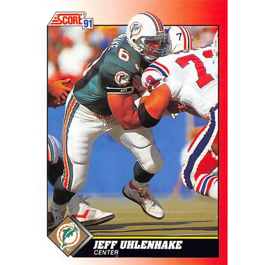 1991 Score #149 Jeff Uhlenhake EX Excellent Miami Dolphins Football Card - Football Card Single