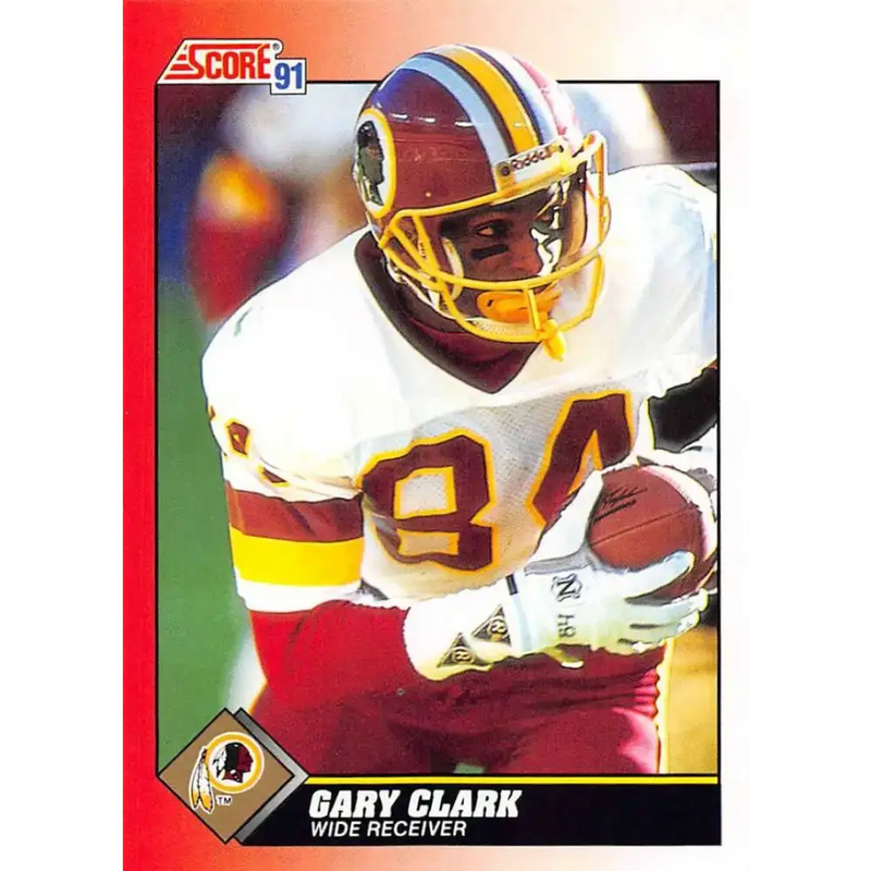 1991 Score #154 Gary Clark EX Excellent Washington Redskins Football Card - Football Card Single