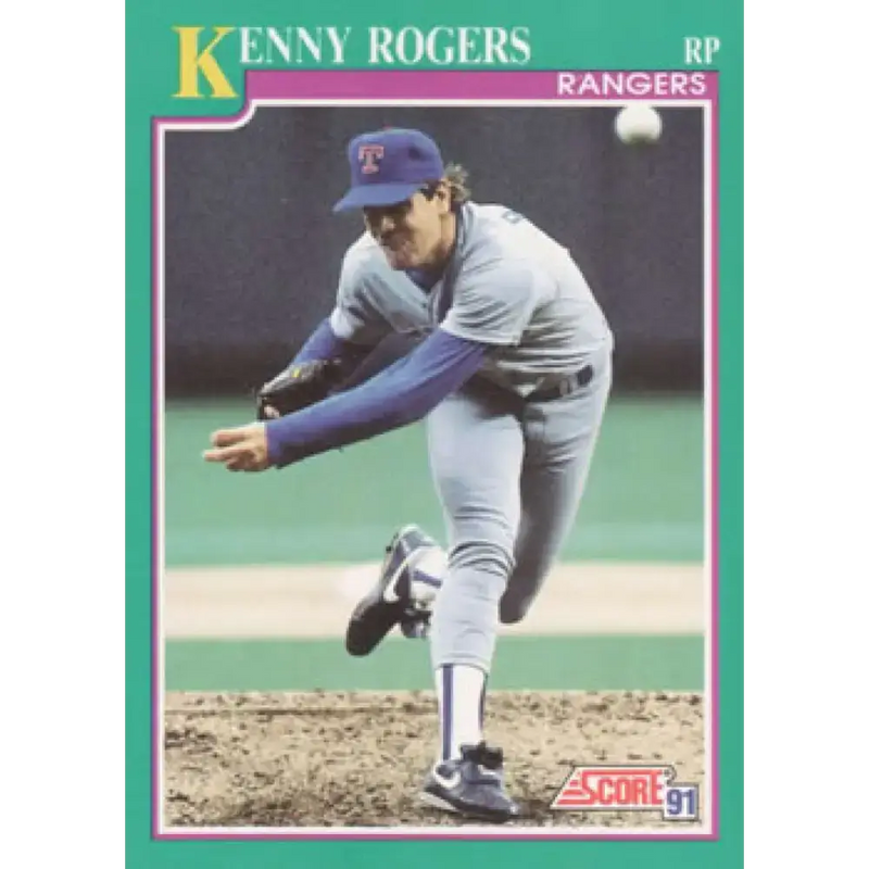 1991 Score #155 Kenny Rogers NM-MT Texas Rangers Baseball Card - Baseball Card Single