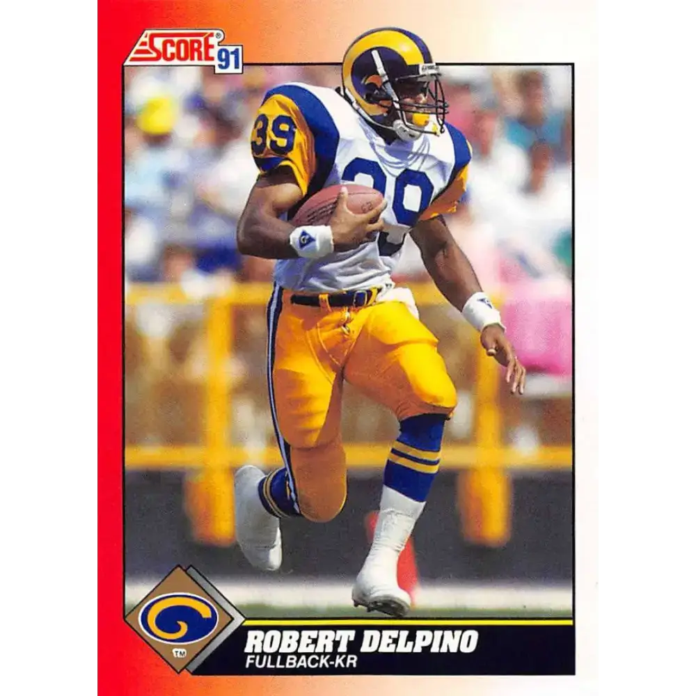1991 Score #155 Robert Delpino EX Excellent Los Angeles Rams Football Card - Football Card Single