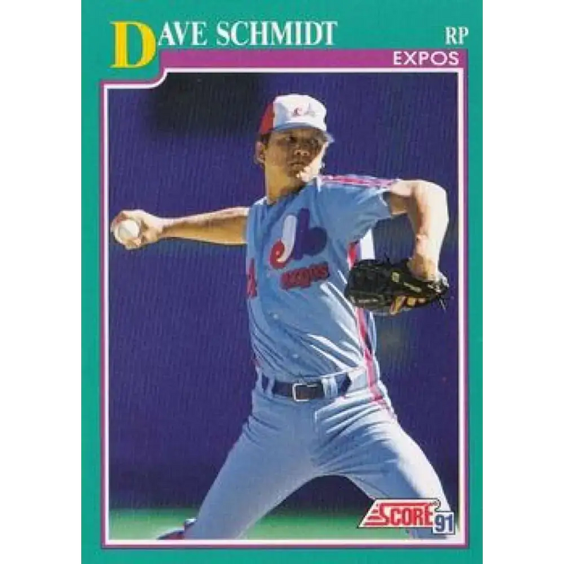 1991 Score #156 Dave Schmidt NM-MT Montreal Expos Baseball Card - Baseball Card Single