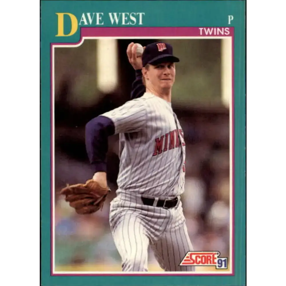 1991 Score #158 David West NM-MT Minnesota Twins Baseball Card - Baseball Card Single