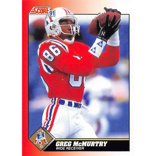 1991 Score #161 Greg McMurtry EX Excellent New England Patriots Football Card - Football Card Single