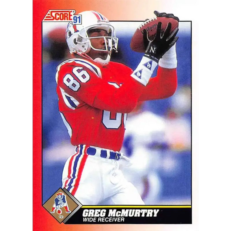 1991 Score #161 Greg McMurtry EX Excellent New England Patriots Football Card - Football Card Single