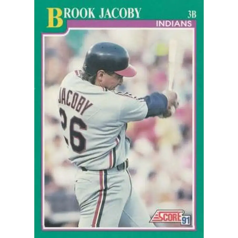 1991 Score #162 Brook Jacoby NM-MT Cleveland Indians Baseball Card - Baseball Card Single