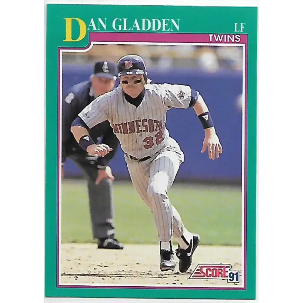 1991 Score #163 Dan Gladden NM-MT Minnesota Twins Baseball Card - Baseball Card Single