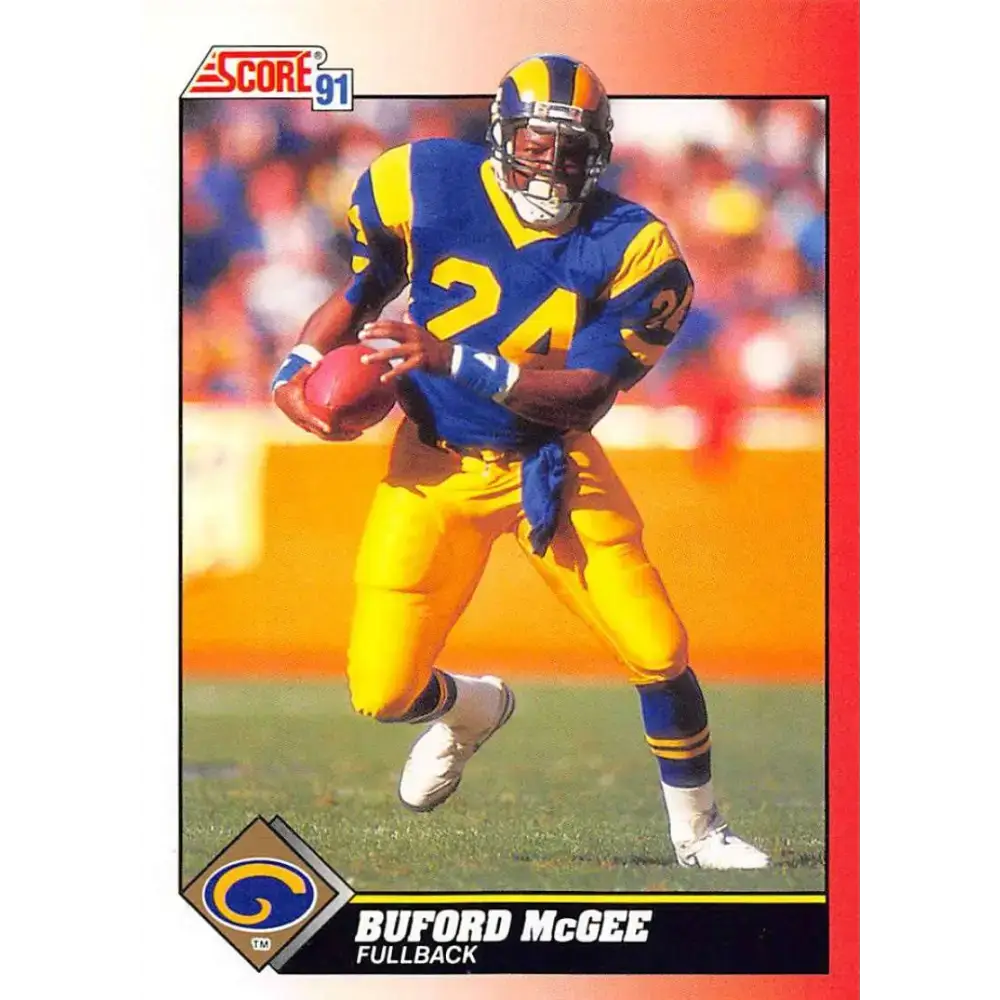 1991 Score #164 Buford McGee EX Excellent Los Angeles Rams Football Card - Football Card Single
