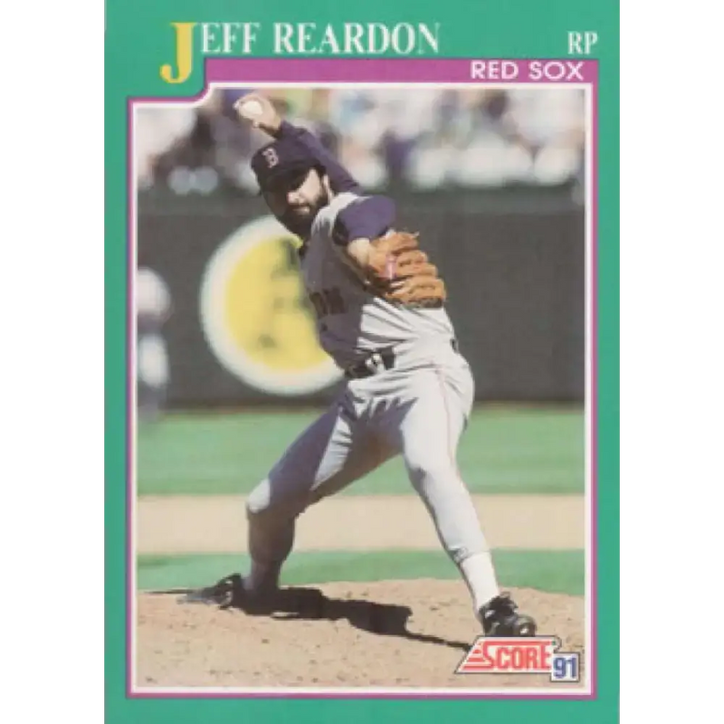 1991 Score #164 Jeff Reardon UER NM-MT Boston Red Sox Baseball Card - Baseball Card Single