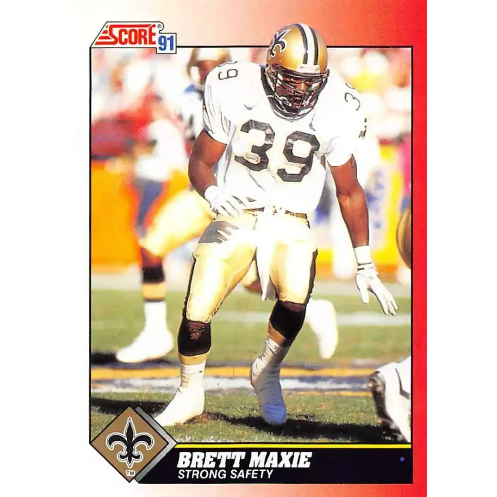 1991 Score #165 Brett Maxie EX Excellent RC Rookie New Orleans Saints Football Card - Football Card Single