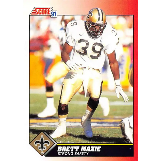 1991 Score #165 Brett Maxie EX Excellent RC Rookie New Orleans Saints Football Card - Football Card Single