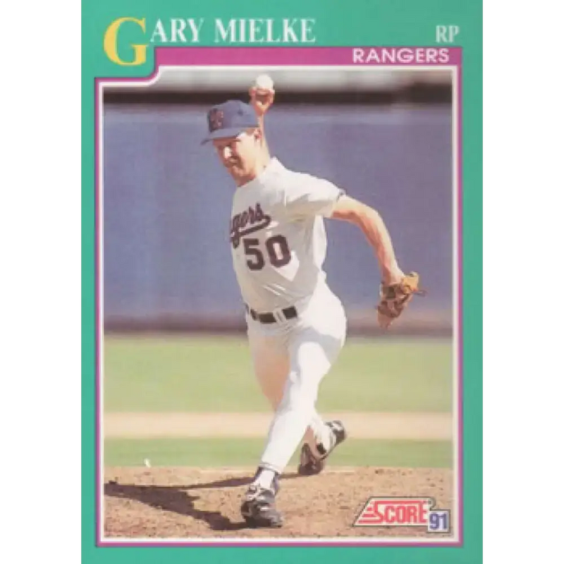1991 Score #167 Gary Mielke NM-MT Texas Rangers Baseball Card - Baseball Card Single