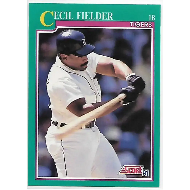 1991 Score #168 Cecil Fielder NM-MT Detroit Tigers Baseball Card - Baseball Card Single