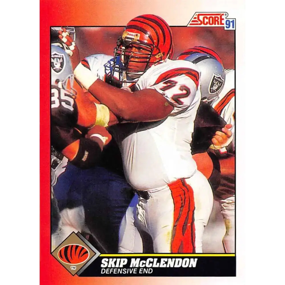 1991 Score #168 Skip McClendon EX Excellent Cincinnati Bengals Football Card - Football Card Single