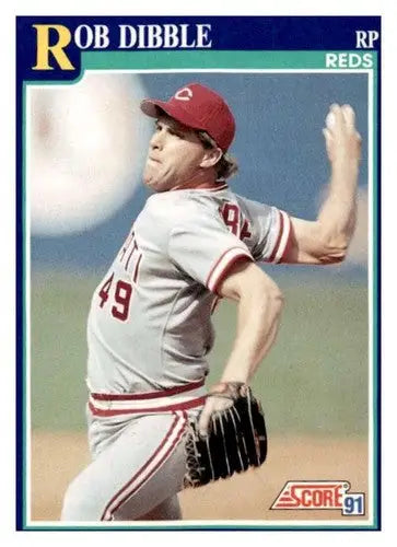 1991 Score #17 Rob Dibble EX/NM - Baseball Card Single