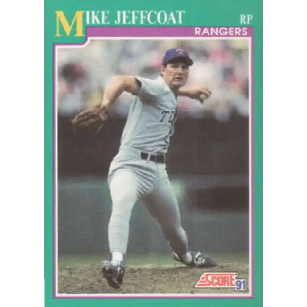 1991 Score #174 Mike Jeffcoat NM-MT Texas Rangers Baseball Card - Baseball Card Single
