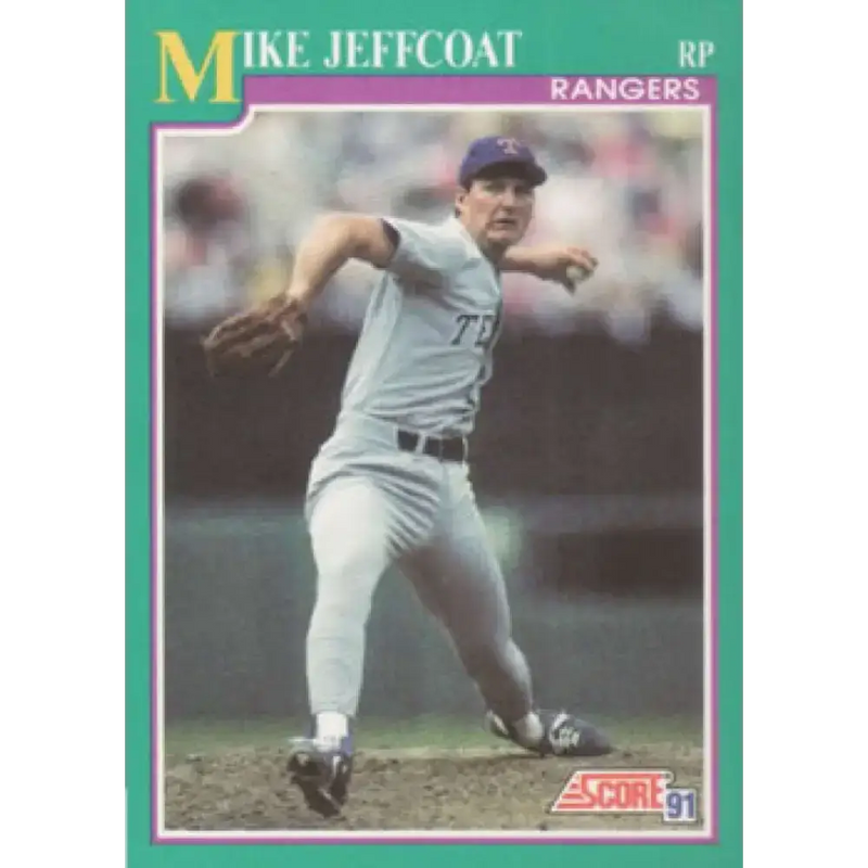1991 Score #174 Mike Jeffcoat NM-MT Texas Rangers Baseball Card - Baseball Card Single