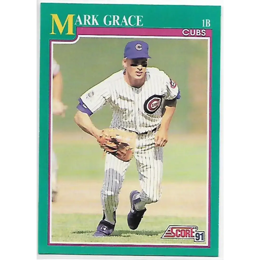 1991 Score #175 Mark Grace NM-MT Chicago Cubs Baseball Card - Baseball Card Single