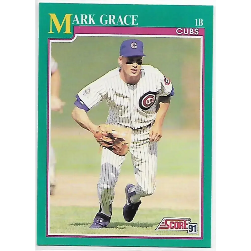 1991 Score #175 Mark Grace NM-MT Chicago Cubs Baseball Card - Baseball Card Single
