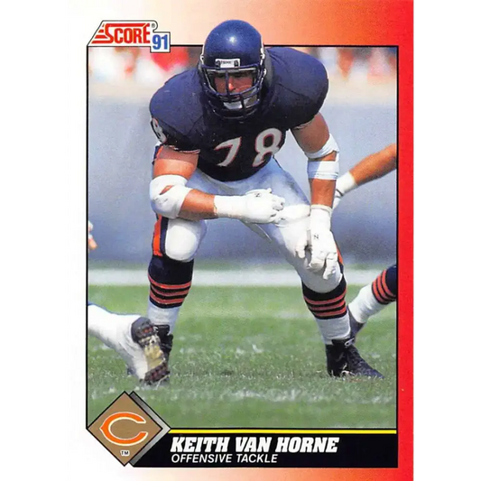 1991 Score #178 Keith Van Horne EX Excellent Chicago Bears Football Card - Football Card Single