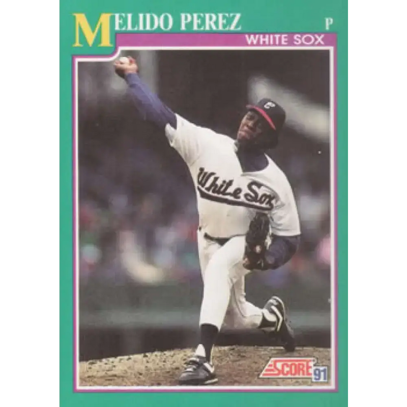 1991 Score #179 Melido Perez NM-MT Chicago White Sox Baseball Card - Baseball Card Single