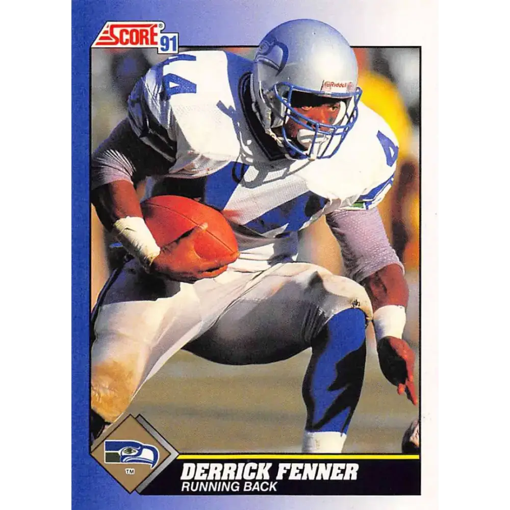 1991 Score #18 Derrick Fenner EX Excellent Seattle Seahawks Football Card - Football Card Single