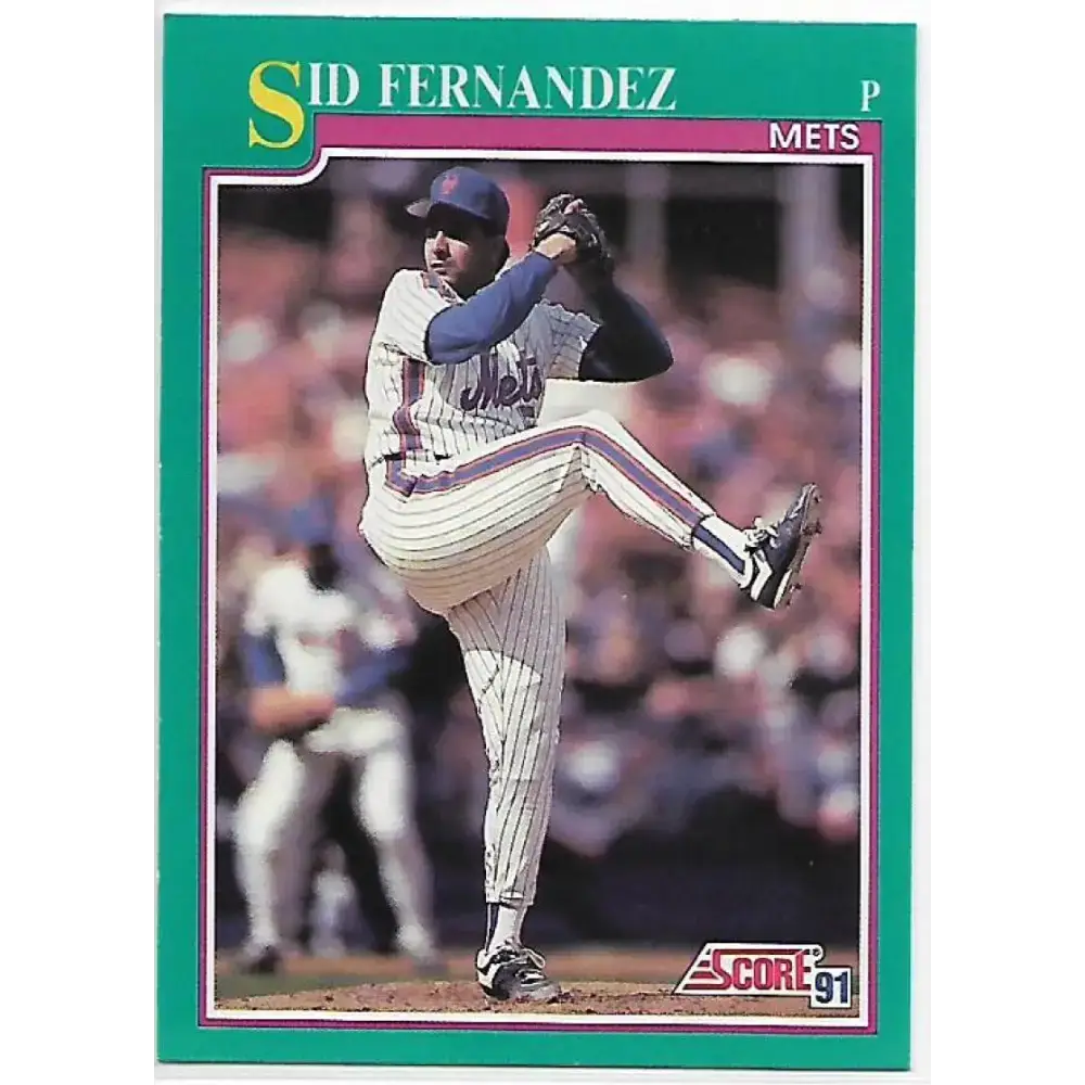 1991 Score #180 Sid Fernandez UER NM-MT New York Mets Baseball Card - Baseball Card Single