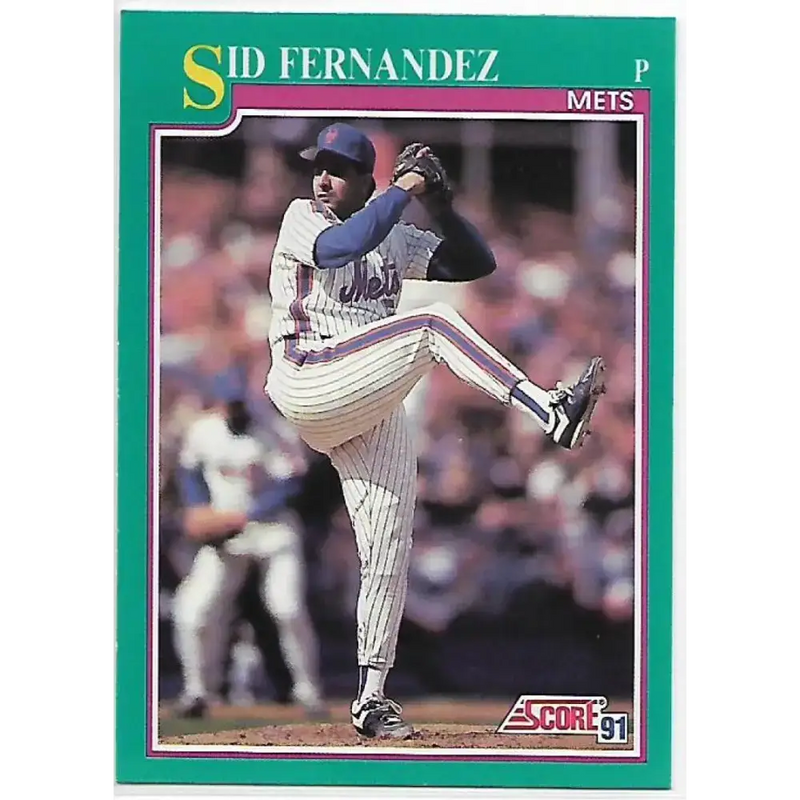 1991 Score #180 Sid Fernandez UER NM-MT New York Mets Baseball Card - Baseball Card Single