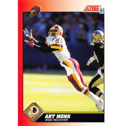 1991 Score #181 Art Monk EX Excellent Washington Redskins Football Card - Football Card Single