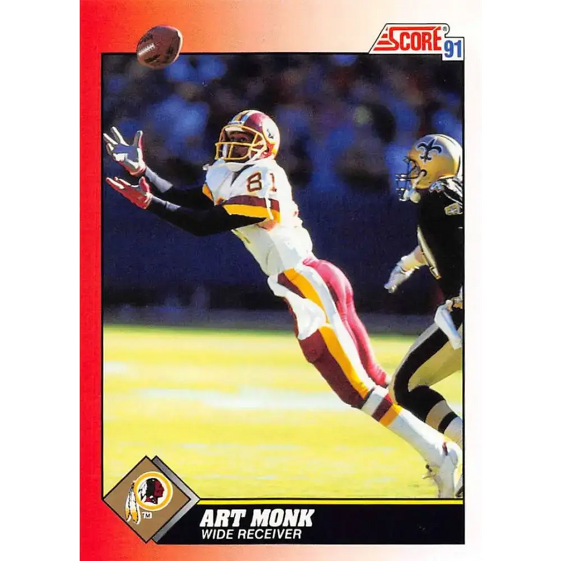 1991 Score #181 Art Monk EX Excellent Washington Redskins Football Card - Football Card Single